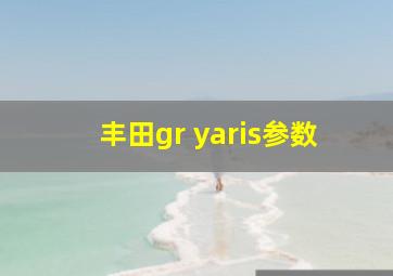 丰田gr yaris参数